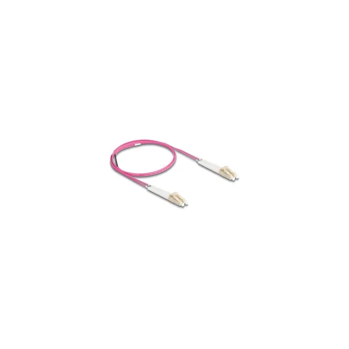 Delock LWL Kabel LC Duplex zu LC Duplex Multimode OM4 winkelbar 1 m — image 2