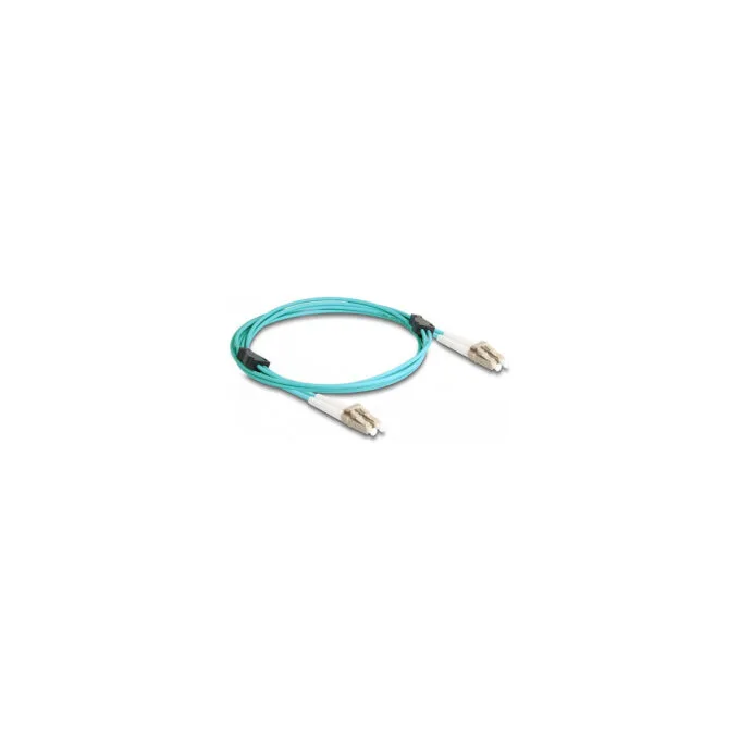 Delock LWL Kabel mit Metallarmierung LC Duplex zu LC Duplex Multimode OM3 2 m — image 1