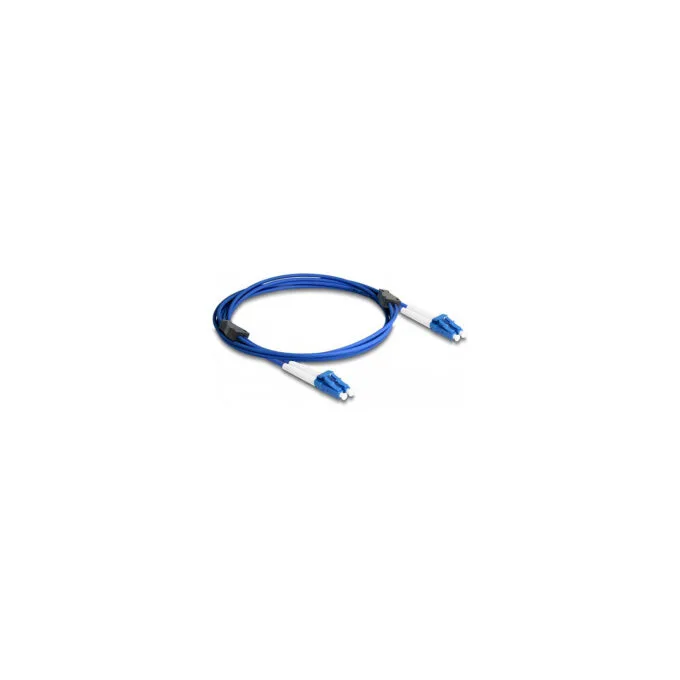 Delock LWL Kabel mit Metallarmierung LC Duplex zu LC Duplex Singlemode OS2 2 m — image 1