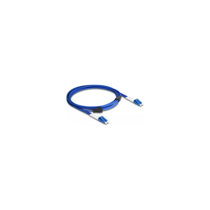 Delock LWL Kabel mit Metallarmierung LC Duplex zu LC Duplex Singlemode OS2 3 m — image 1