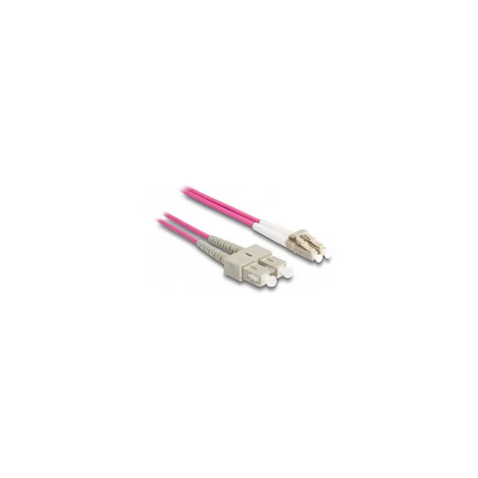 Delock LWL Kabel mit Metallarmierung LC Duplex zu SC Duplex Multimode OM4 2 m — image 2