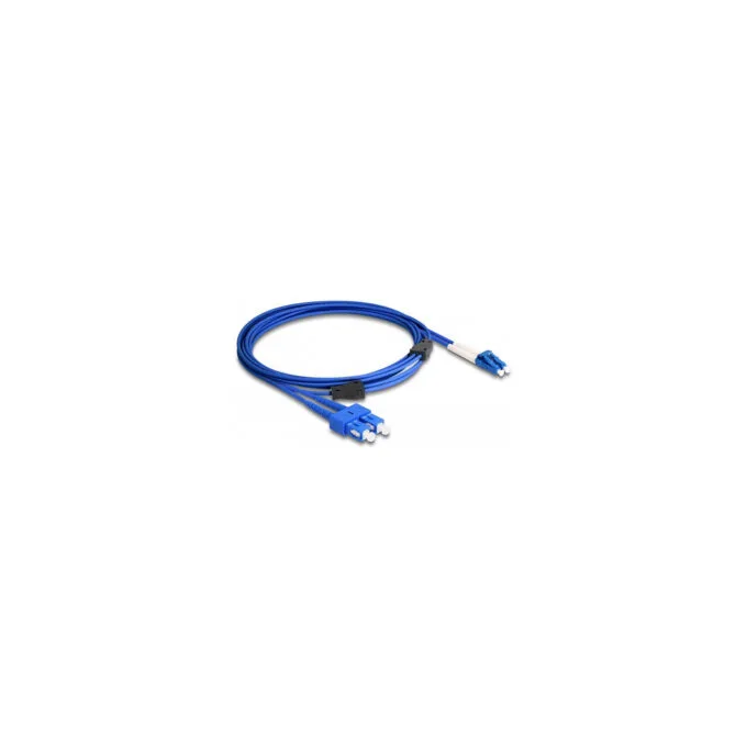 Delock LWL Kabel mit Metallarmierung LC Duplex zu SC Duplex Singlemode OS2 3 m — image 1