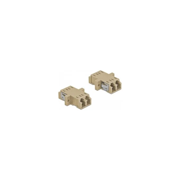 Delock LWL Kupplung LC Duplex Buchse zu LC Duplex Buchse Multimode 2 Stück beige — image 1
