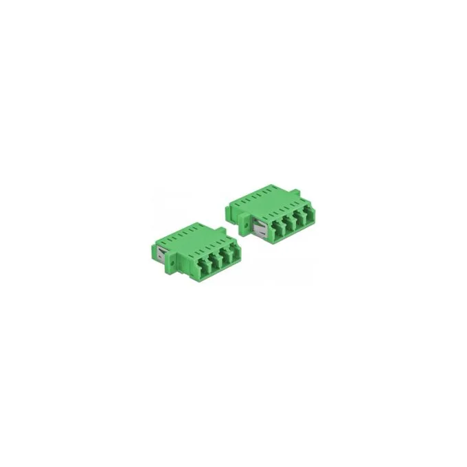 Delock LWL Kupplung LC Quad Buchse zu LC Quad Buchse Singlemode 2 Stück grün — image 2