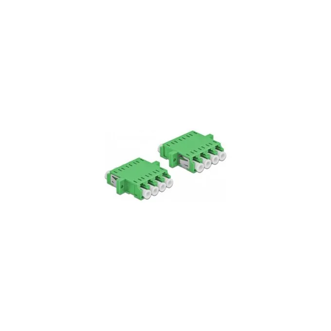 Delock LWL Kupplung LC Quad Buchse zu LC Quad Buchse Singlemode 2 Stück grün — image 3
