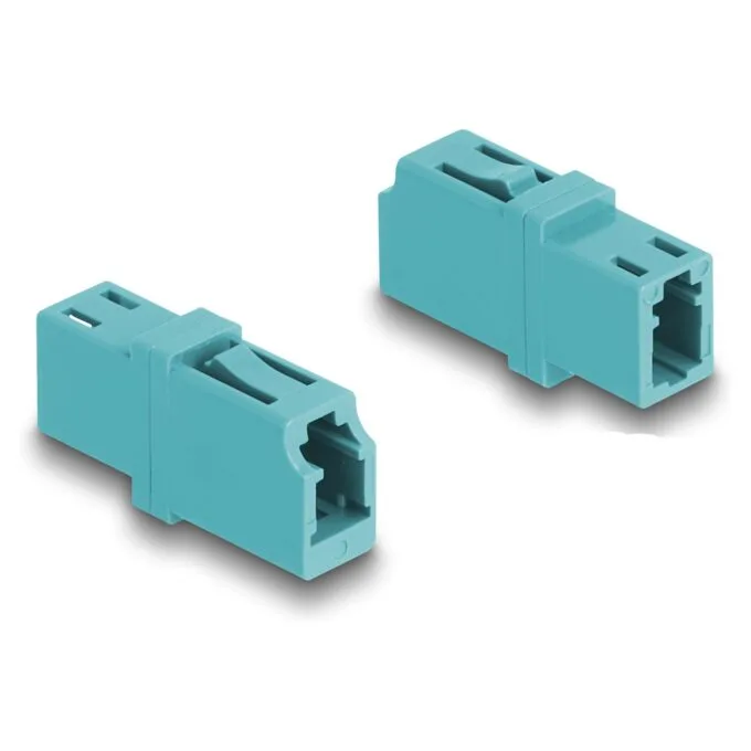 Delock LWL Kupplung LC Simplex Buchse zu LC Simplex Buchse OM3 aqua — image 2