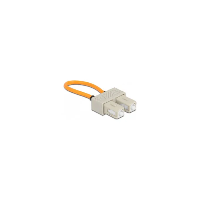Delock LWL Loopback Adapter SC OM1 Multimode beige — image 2