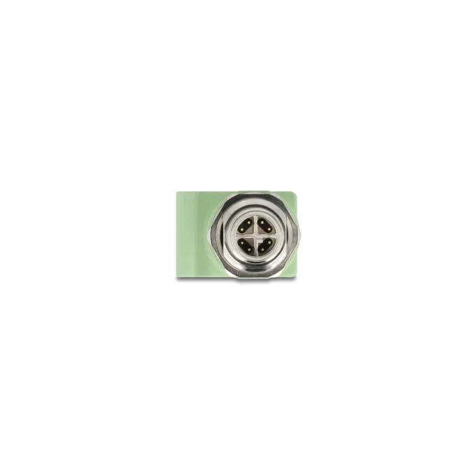 Delock M12 Adapter X-kodiert 8 Pin Stecker zu RJ45 Buchse Cat.5e mit Befestigungsloch gerade grün — image 2