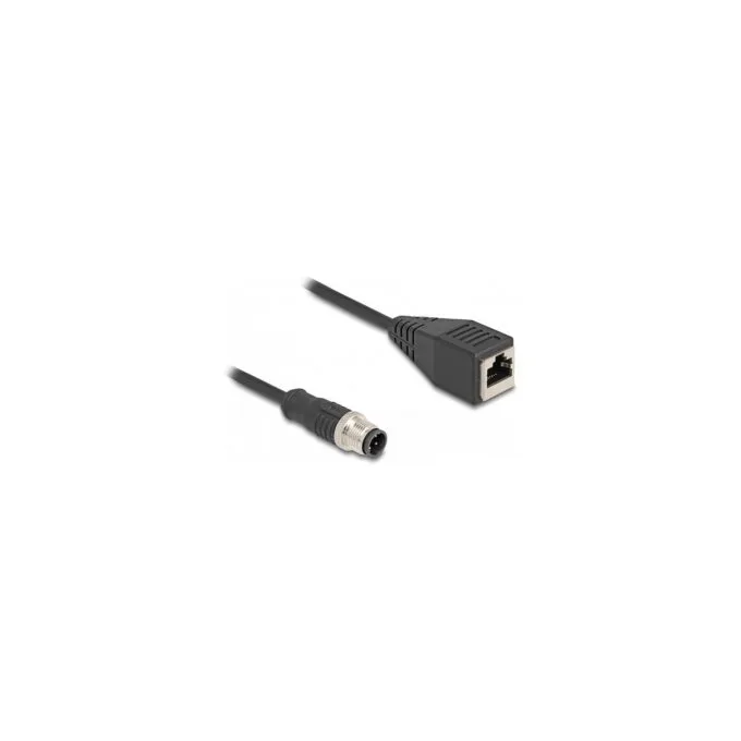 Delock M12 Adapterkabel D-kodiert 4 Pin Stecker zu RJ45 Buchse 50 cm — image 2