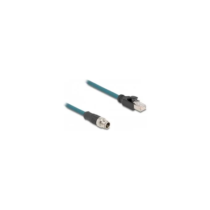 Delock M12 Adapterkabel X-kodiert 8 Pin Stecker zu RJ45 Stecker 50 cm — image 2