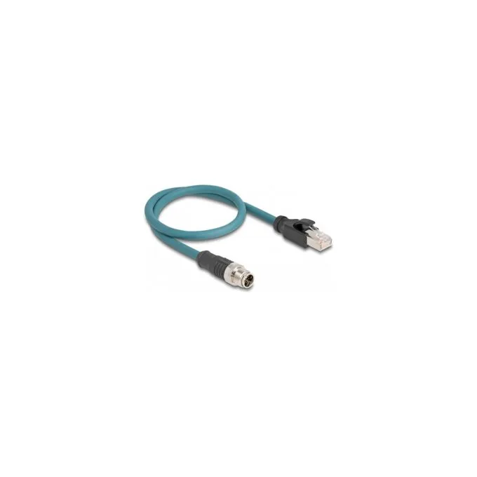 Delock M12 Adapterkabel X-kodiert 8 Pin Stecker zu RJ45 Stecker 50 cm — image 1