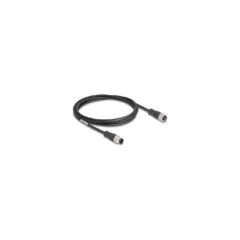 Delock M12 Kabel A-kodiert 8 Pin Stecker zu Buchse PVC 2 m