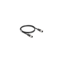 Delock M12 Kabel A-kodiert 8 Pin Stecker zu Stecker PVC 1 m