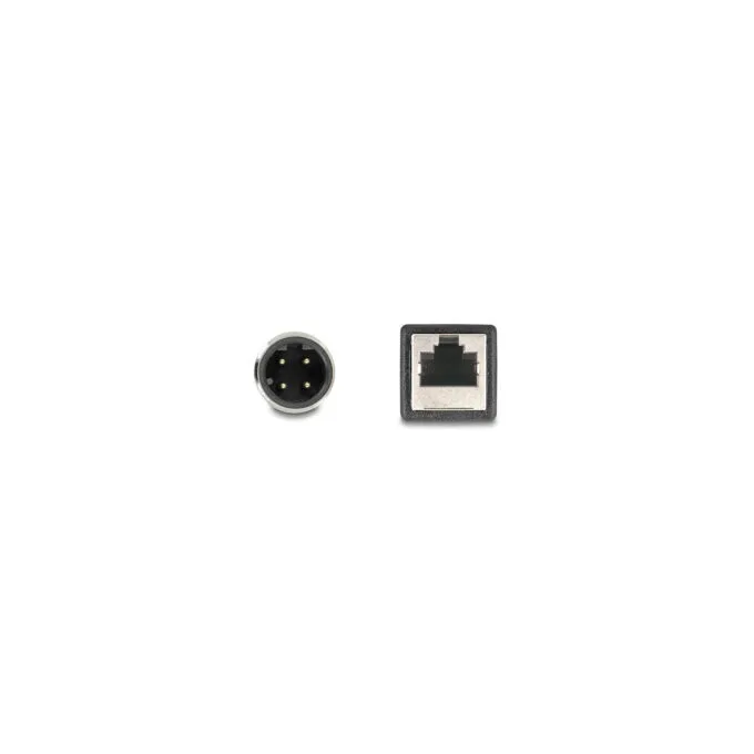 Delock M12 Kabel D-kodiert 4 Pin Stecker zu RJ45 Buchse PVC 0.5 m — image 2