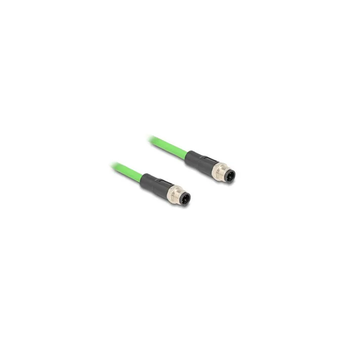 Delock M12 Kabel D-kodiert 4 Pin Stecker zu Stecker PUR (TPU) 2 m — image 3