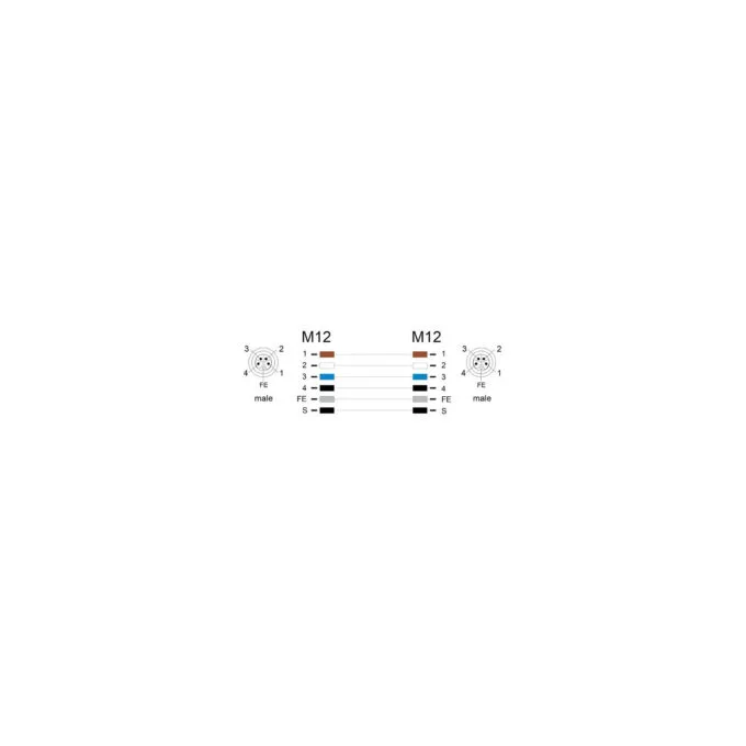 Delock M12 Kabel L-kodiert 5 Pin Stecker zu Stecker PUR schleppkettentauglich 5 m grau — image 4