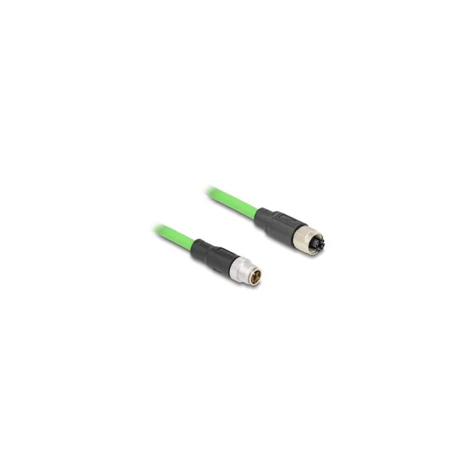 Delock M12 Kabel X-kodiert 8 Pin Stecker zu Buchse PUR (TPU) 2 m — image 3