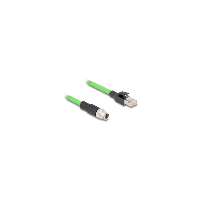 Delock M12 Kabel X-kodiert 8 Pin Stecker zu RJ45 Stecker PUR (TPU) 1 m — image 3
