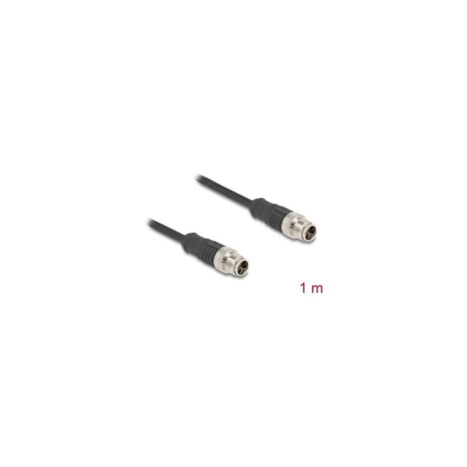 Delock M12 Kabel X-kodiert 8 Pin Stecker zu Stecker PVC 1 m — image 3