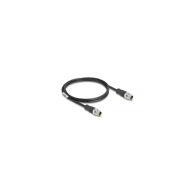 Delock M12 Kabel X-kodiert 8 Pin Stecker zu Stecker PVC 1 m — image 1