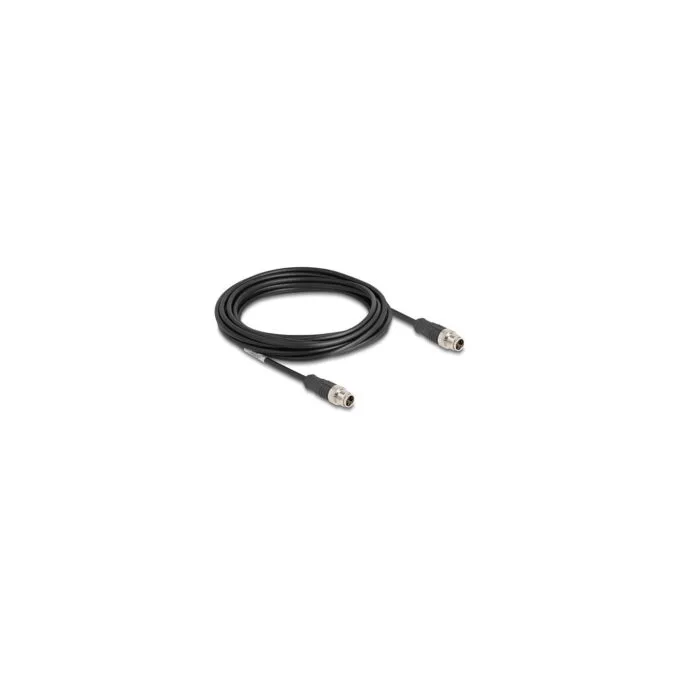 Delock M12 Kabel X-kodiert 8 Pin Stecker zu Stecker PVC 5 m — image 1