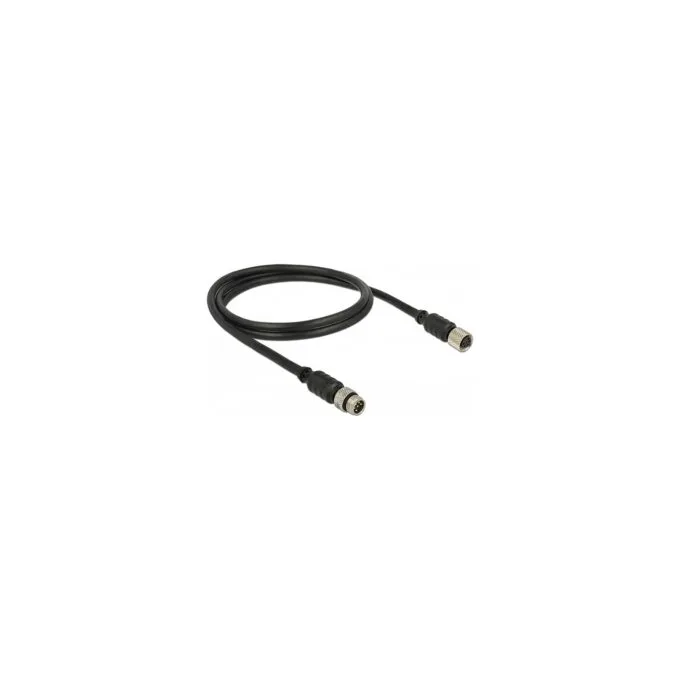 Delock M8 Sensor- Aktorverlängerungskabel 6 Pin Stecker zu 6 Pin Buchse wasserdicht 1 m — image 1
