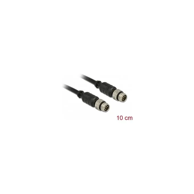 Delock M8 Sensor- Aktorverlängerungskabel 6 Pin Stecker zu 6 Pin Stecker wasserdicht 10 cm — image 1