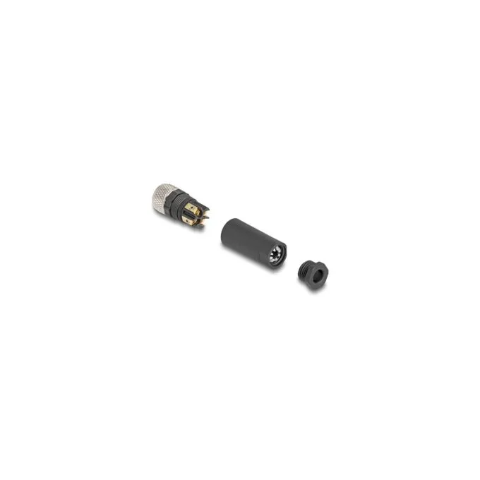 Delock M8 Steckverbinder A-kodiert 4 Pin Buchse zur Montage mit Schraubanschluss — image 4