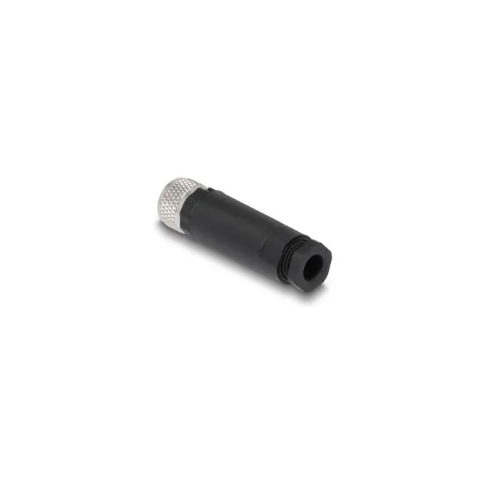 Delock M8 Steckverbinder A-kodiert 4 Pin Buchse zur Montage mit Schraubanschluss — image 1