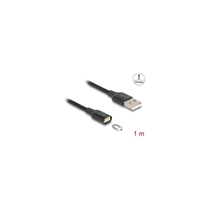 Delock Magnetisches USB-Ladekabel schwarz 1 m — image 3