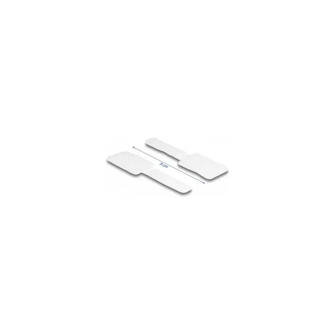 Delock Mini Klett-Kabelhalter L 90 mm x B 24 mm selbstklebend 10 Stück weiß — image 2