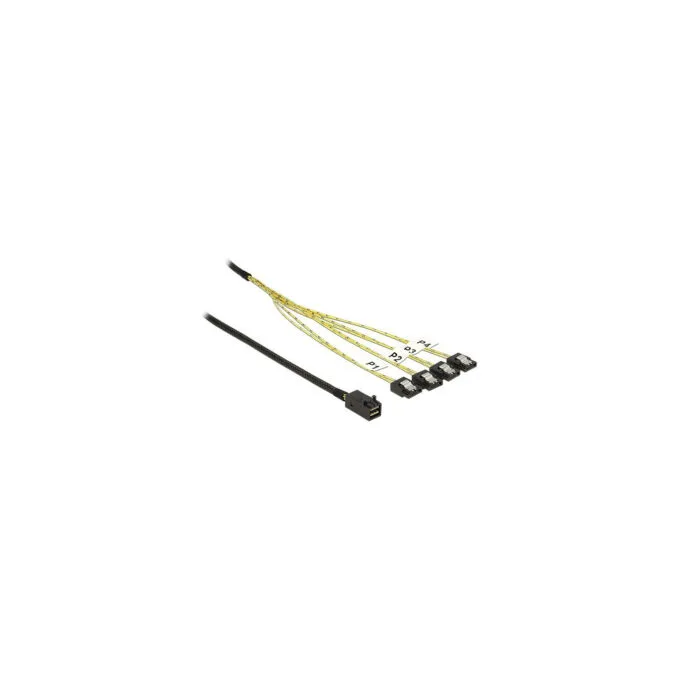 DeLock Mini SAS HD SFF-8643 to 4 x SATA 7 Pin 1 m — image 1