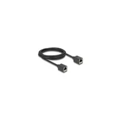 Delock Netzwerk Verlängerungskabel Kupplung RJ45 Buchse zu RJ45 Buchse Cat.6A S FTP 2 m schwarz