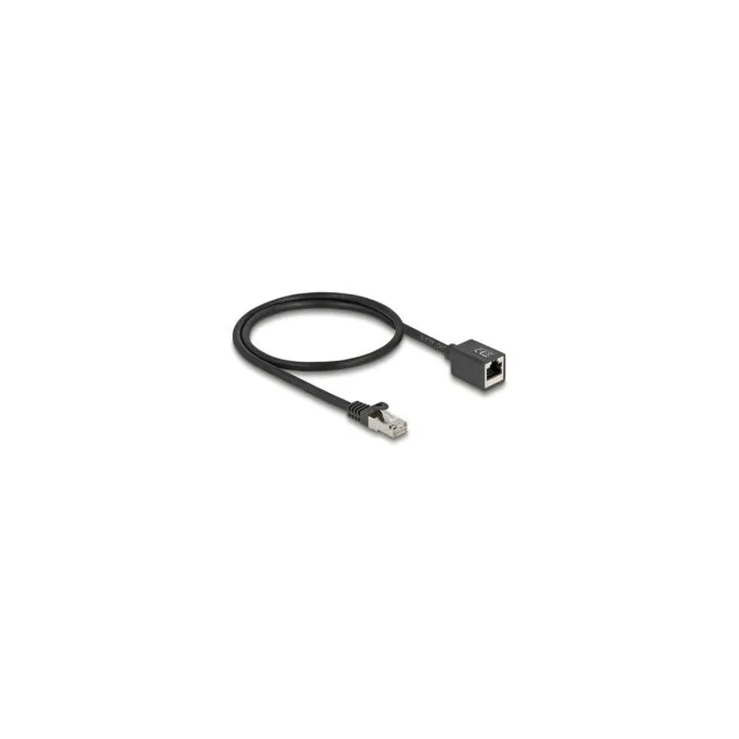 Delock Netzwerk Verlängerungskabel RJ45 Stecker zu RJ45 Buchse Cat.6A S FTP 0.5 m schwarz — image 2