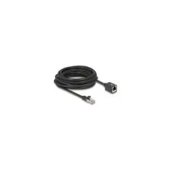 Delock Netzwerk Verlängerungskabel RJ45 Stecker zu RJ45 Buchse Cat.6A S FTP 7.5 m schwarz