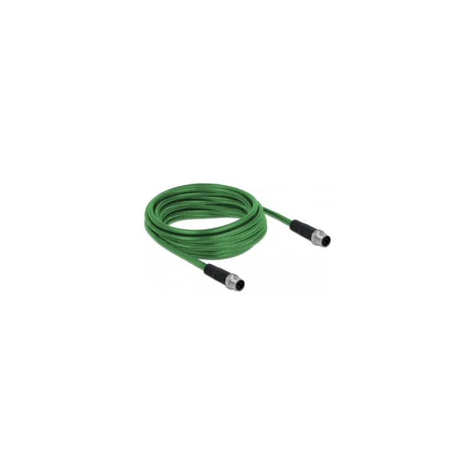 Delock Netzwerkkabel M12 D-kodiert 4 Pin Stecker zu Stecker TPU 5 m — image 2