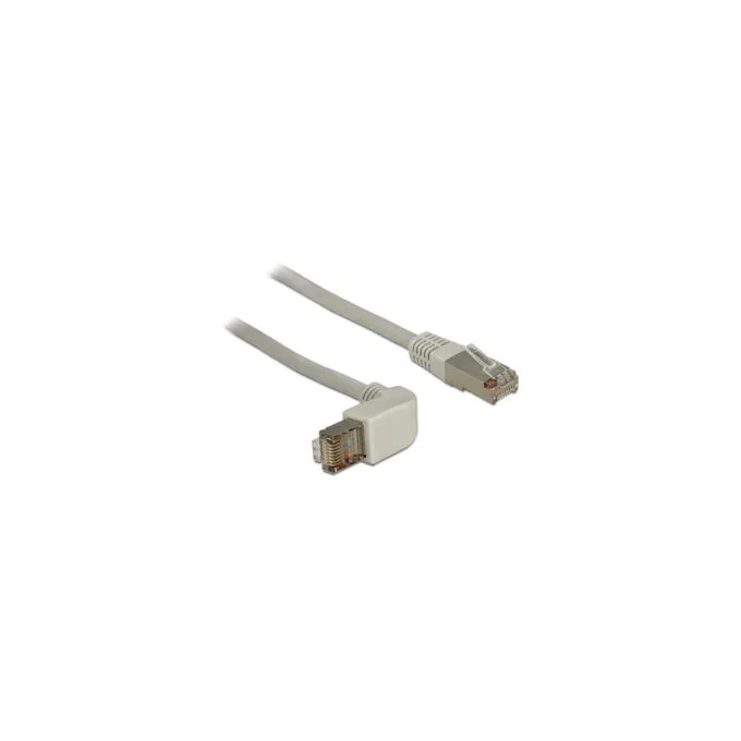 Delock Netzwerkkabel RJ45 Cat.5e SF UTP oben gewinkelt gerade 1 m — image 1
