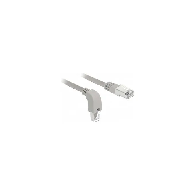 Delock Netzwerkkabel RJ45 Cat.5e SF UTP unten gewinkelt gerade 0.5 m — image 1
