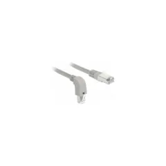 Delock Netzwerkkabel RJ45 Cat.6 S FTP unten gewinkelt gerade 1 m
