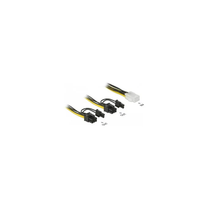 Delock PCI Express Stromkabel 6 Pin Buchse to 2 x 8 Pin Stecker 15 cm — image 2