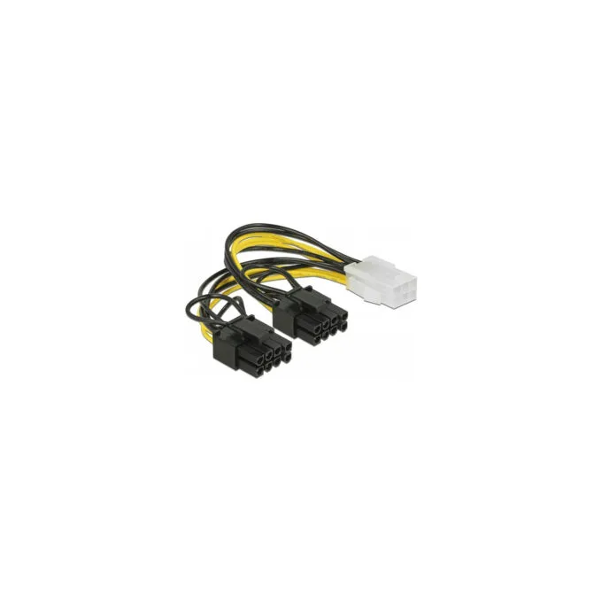 Delock PCI Express Stromkabel 6 Pin Buchse to 2 x 8 Pin Stecker 15 cm — image 1