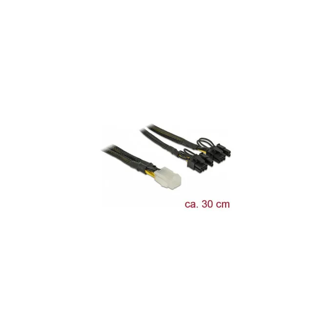 Delock PCI Express Stromkabel 6 Pin Buchse to 2 x 8 Pin Stecker 30 cm — image 2