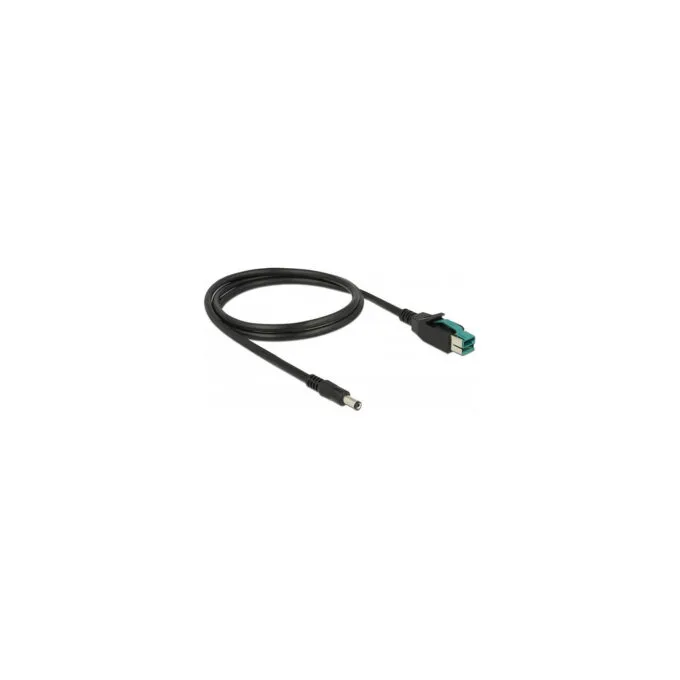 Delock PoweredUSB Kabel Stecker 12 V to DC 5.5 x 2.1 mm Stecker 1 m für POS Drucker und Terminals — image 3