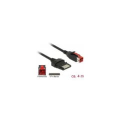 Delock PoweredUSB Kabel Stecker 24 V to 8 Pin Stecker 4 m für POS Drucker und Terminals