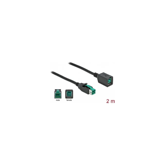 Delock PoweredUSB Verlängerungskabel 12 V 2 m — image 2