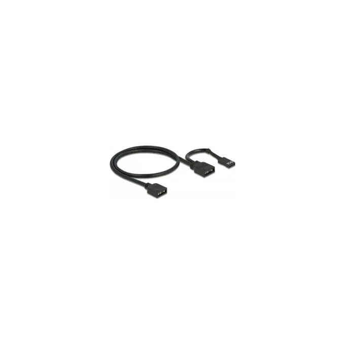 Delock RGB Anschlusskabel 3 Pin für 5 V RGB ARGB LED Beleuchtung mit 2 x 3 Pin Buchse 50 cm — image 1