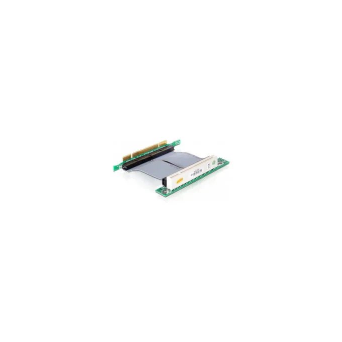 Delock Riser Karte PCI 32-Bit to PCI 32-Bit mit flexiblem Kabel 7 cm links gerichtet — image 1