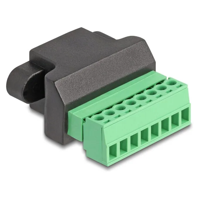 Delock RJ45 Buchse zu Terminalblock Adapter zum Einbau 8 Pin 2-teilig — image 1