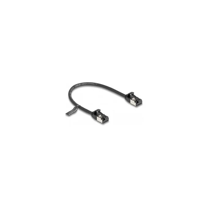 Delock RJ45 Kabel Stecker zu Stecker Cat.8.1 flexibel 0.25 m schwarz — image 2