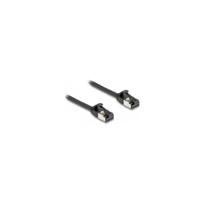 Delock RJ45 Kabel Stecker zu Stecker Cat.8.1 flexibel 1 m schwarz — image 1